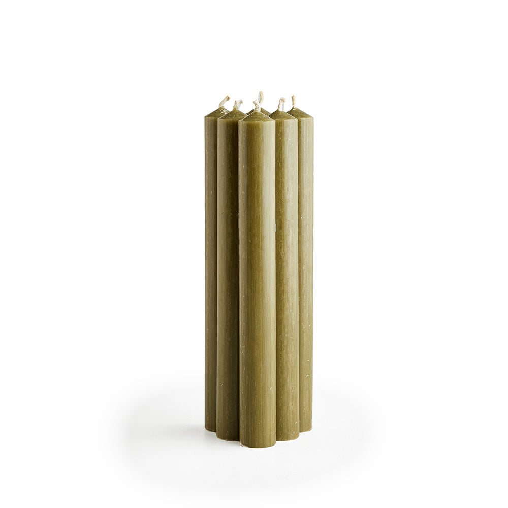 St. Eval Taper Candles - Olive Green