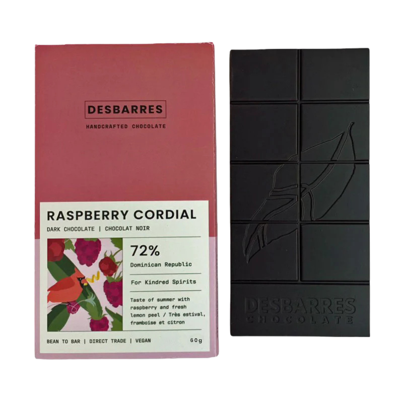 Raspberry Cordial 72% Bar