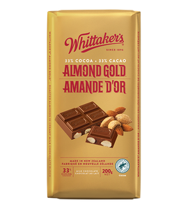 Whittaker's Almond Gold Chocolate Bar 200g
