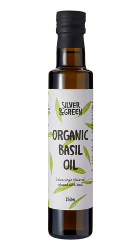 Silver & Green Organic Basil Oil 250 ml