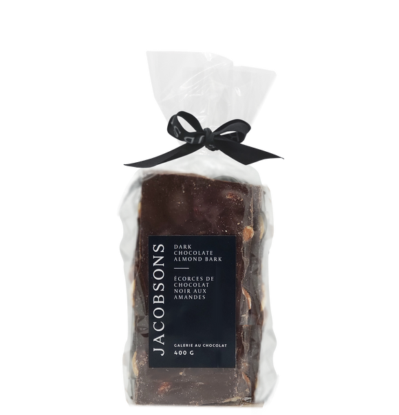 Jacobsons Dark Chocolate Almond Bark 400g