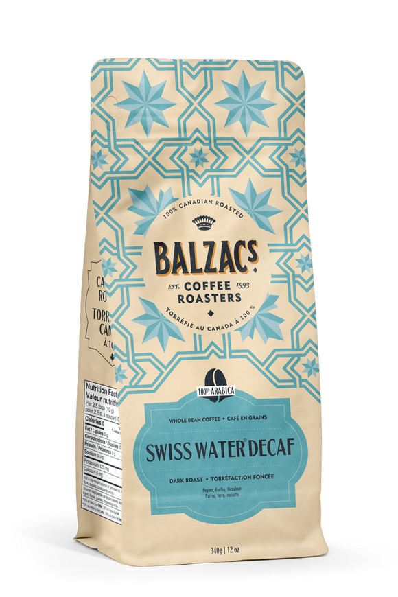Balzac's Swiss Water Decaf Whole Bean Coffee 340g