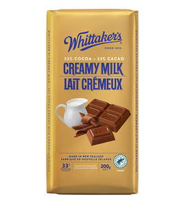 Whittaker's Fairtrade Creamy Milk Chocolate Bar 200g