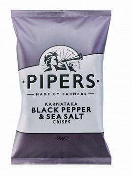 Pipers Karnataka Black Pepper & Sea Salt Crisps