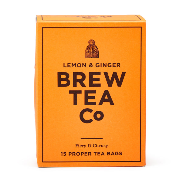 Brew Tea Co. Lemon & Ginger - 15 Proper Tea Bags