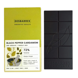 Black Pepper Cardamom 72% Bar