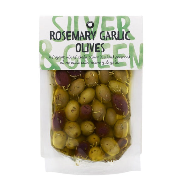 Silver & Green Rosemary Garlic Mixed Olives 220g