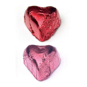 Pink & Red Foil-Wrapped Hazelnut Praline Hearts