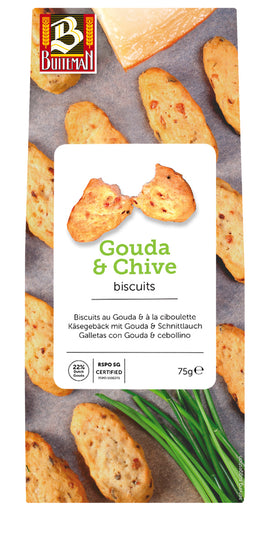 Buiteman Gouda & Chive Biscuits
