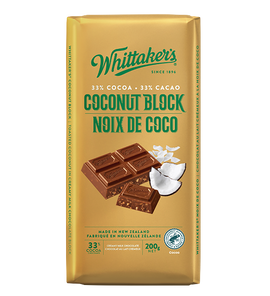Whittaker's Coconut Block Chocolate Bar 200g