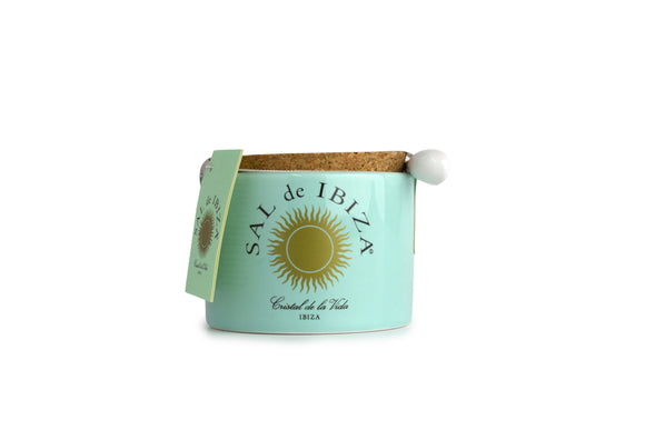 Sal de Ibiza Fleur de Sel Ceramic Pot Blue 150g