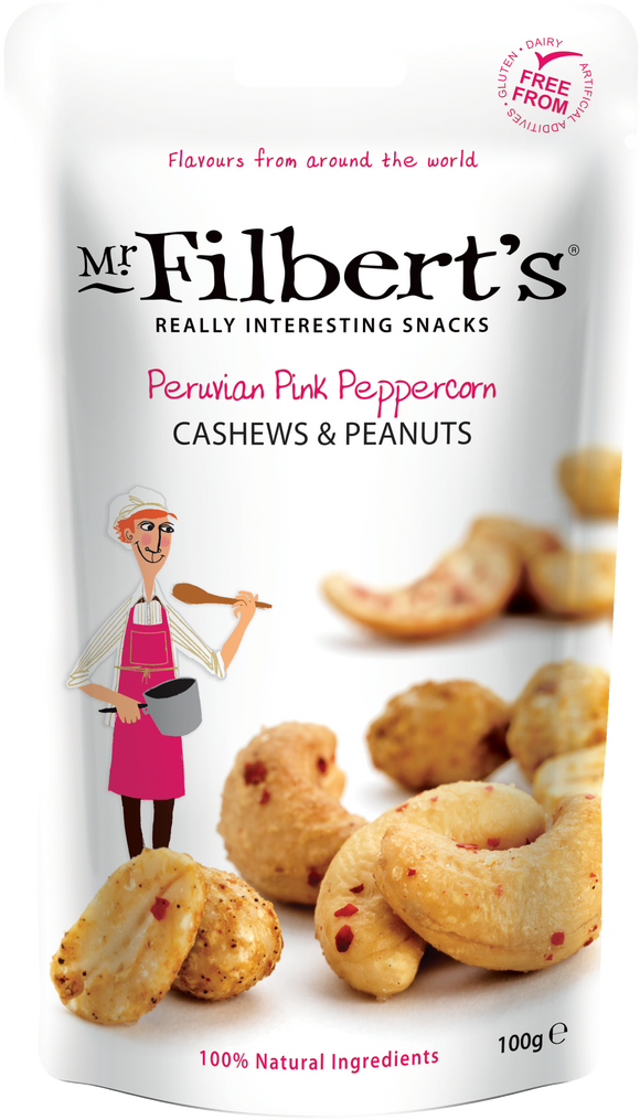 Mr. Filbert's Peruvian Pink Peppercorn Cashews 100g