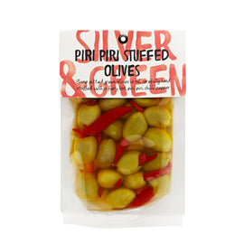 Silver & Green Piri Piri Stuffed Olives 220g