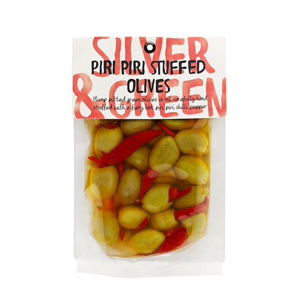 Silver & Green Piri Piri Stuffed Olives 220g