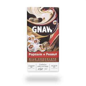 Gnaw Popcorn and Peanut Milk Chocolate Bar