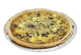 Mushroom Goat Cheese Quiche