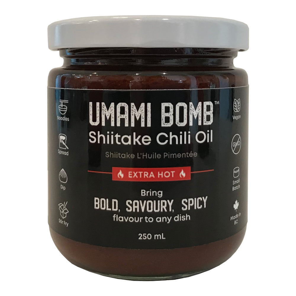 
            
                Load image into Gallery viewer, Umami Bomb Shiitake Chili Oil Extra Hot
            
        